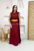 جلابية فخمة باللون العودي