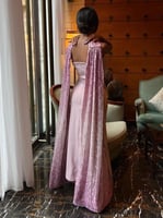 فستان ناعم مميز بشال مطرز