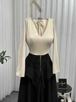 فستان ناعم متناقض اللون