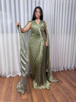 فستان بليسيه سهرة مزين بكريستالات