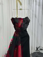 فستان اسود انيق عاري الكتف