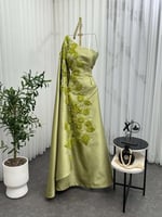 فستان سهرة انيق بكتف واحد