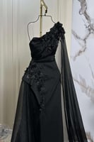 فستان وردي انيق بكتف واحد