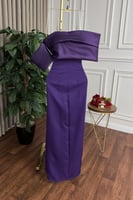 فستان ليلكي ناعم بتفاصيل انيقة