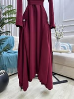 فستان برغاندي ناعم بياقة سابرينا