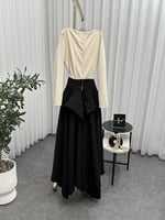 فستان ناعم متناقض اللون