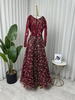 فستان سهرة انيق بقماش فاخر