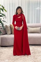 فستان احمر بستايل مميز