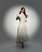 فستان ناعم بياقة عالية