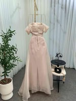 فستان سهرة انيق عاري الكتف