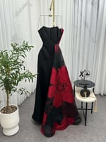 فستان اسود انيق عاري الكتف