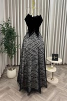 فستان سهرة انيق بقماش مميز