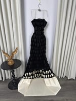 فستان سهرة اسود بتصميم مميز