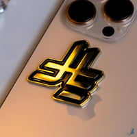 ملصق معدني رمز الريال السعودي GOLD