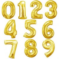 بالون الأرقام الطائرة الذهبي