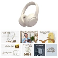 سماعة رأس Hybrid لاسلكية - بخاصية عزل الضوضاء - اب...