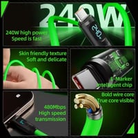 سلك تايب سي بشاشة مدمجة بقوة 240 واط من بيفا