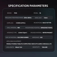 سماعة تايب سي سلكية من بيفا S6C - أسود