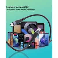 كيبل تيب سي (طرفين) 1.2 متر (رابر ) 60 واط (راف با...