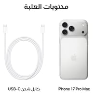 أبل ايفون 17 بروماكس 512 جيجا اللون الفضي النسخة ا...