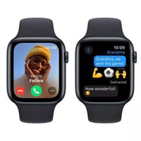 ساعة أبل SE الجيل الثاني (أسود) 44 مللي - ضمان سنت...