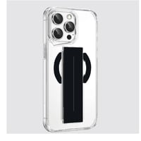 جراب (أيفون 15 برو ماكس) شفاف مع مسكة ماق سيف