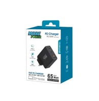 شاحن بيت 65 واط 3 منفذ (مور باور) - ضمان سنتين