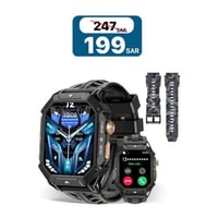 ساعة اوكتيل (أسود) 2.13 إنش BT80 - ضمان سنتين