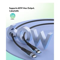 كيبل تيب سي (طرفين) 1.2 متر (رابر ) 60 واط (راف با...