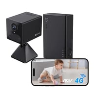 كاميرا مراقبة منزلية داخلية (4G) مع بطارية 2K (ازف...