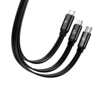 كيبل (3 في 1) قابل للسحب (بيسوس) - ضمان سنتين