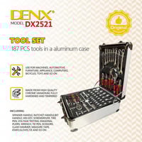 شنطة أدوات ومعدات تصليح بـ187 قطعة - دينكس DX2521