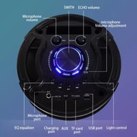مكبر صوت (سبيكر) بلوتوث مع مايك ZQS6216 (Sing-e)