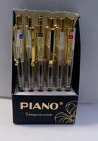 قلم جاف أحمر بيانو سوسته شفاف 009