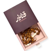 سبحة خشب الكوك مع عظم الجمل الفاخرة – تحفة يدوية