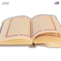 مصحف مخمل رمادي مزين بالريش الأبيض