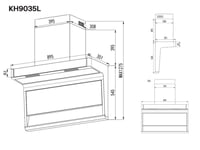 شفاط مطبخ 7 سرعات هوود HEX HOOD
