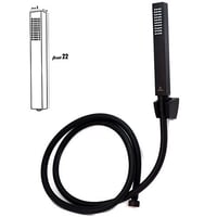 سماعة دش بلاستيك مربع أسود مع اللي YC812 BK