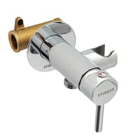 خلاط شطاف مخفي كروم دائري مع قلب كامل وحامل شطاف