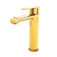 خلاط مغسلة قصير ذهبي سيلفر