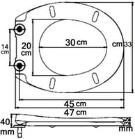 غيار غطاء كرسي افرنجي بلاستيك هيدروليك ماركة AASCO