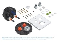 وجه خلاط دش مخفي 2 خط مربع كروم سمارت بوكس جروهي G...