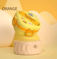 صندوق غداء ديريا مزدوجة الطبقات مغلقة - صفراء