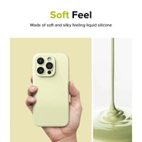 كفر رينكي سيليكون ماج سيف ايفون 15 اخضر فاتح