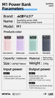 بطارية متنقلة AceFast M1 Sparkling منفذ يو اس بي و...