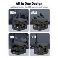 فيش سفر JODA TOUR متعدد المداخل بقوة 20 واط - اسود