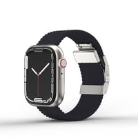 سوار ساعة ابل AMAZINGthing مقاس 45 قماشي كحلي غامق