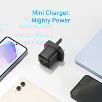 شاحن جداري انكر بقوه 25 واط مع سلك تايب سي - اسود