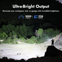 كشاف Wuben L3 بقوة 3000 لومن 7 انواع اضاءة - اسود