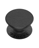 بوب سوكيت مسكة جوال معدني جلد نباتي - أسود